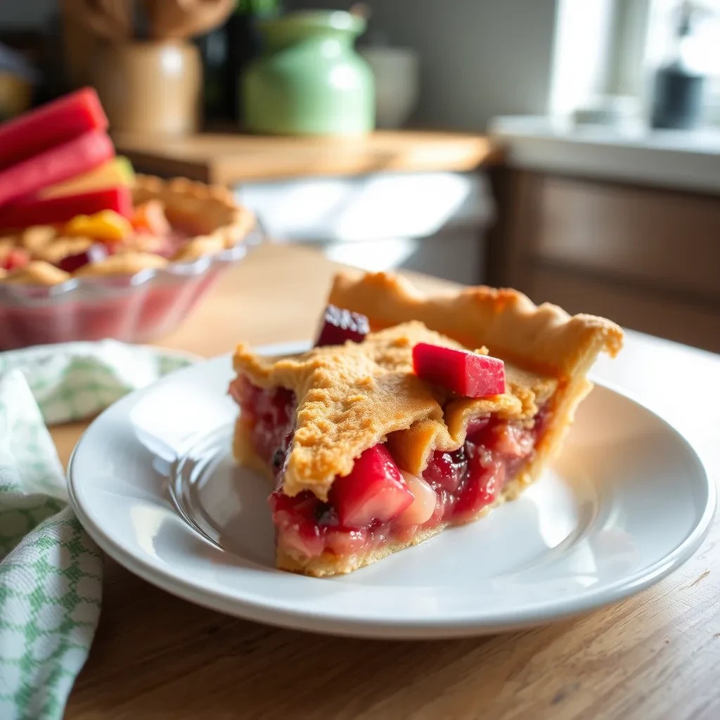 Saskatoon Rhubarb Pie recipe