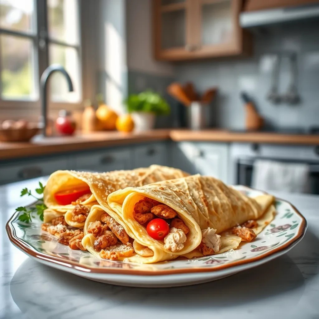 Savory Chicken Crêpes recipe