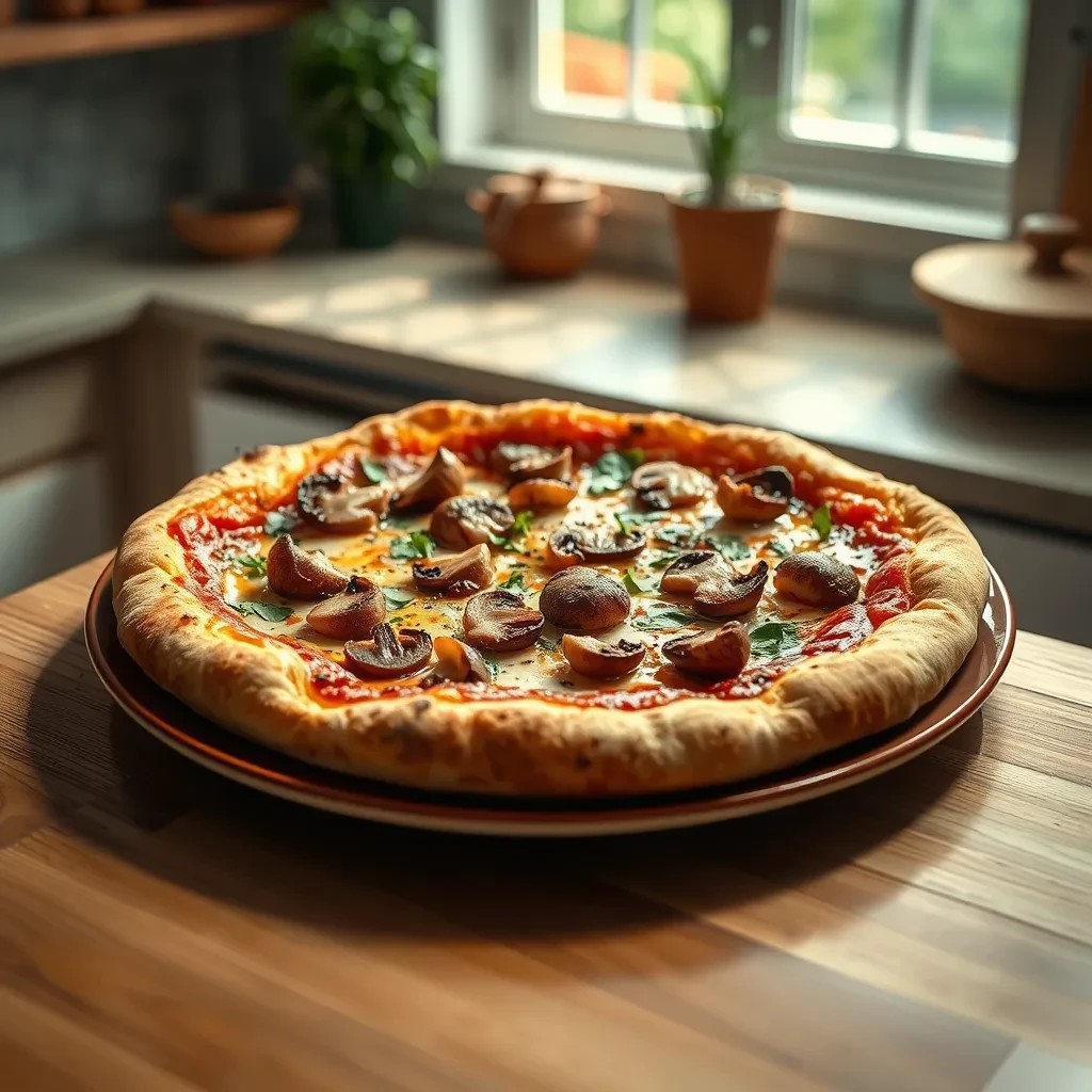 Savory Mushroom Pizza recipe