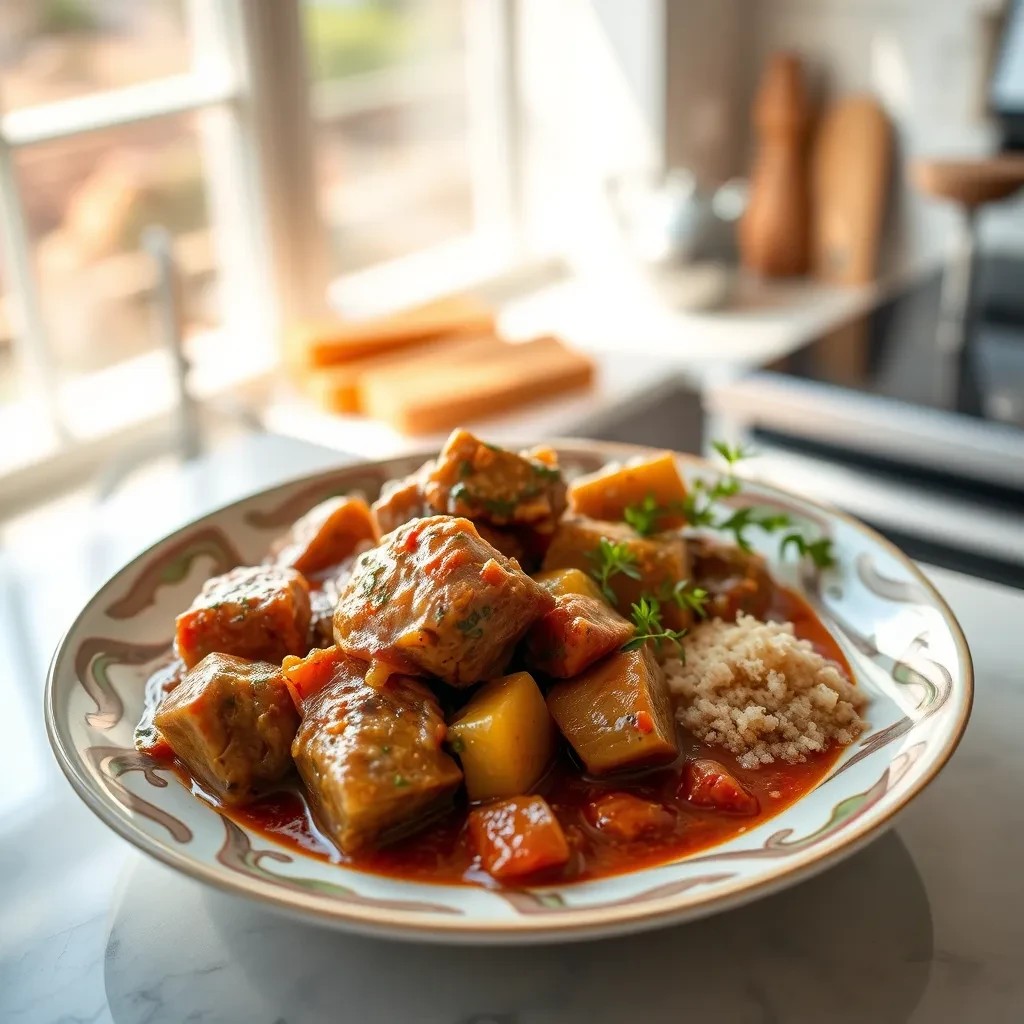 Savory Veal Stew recipe