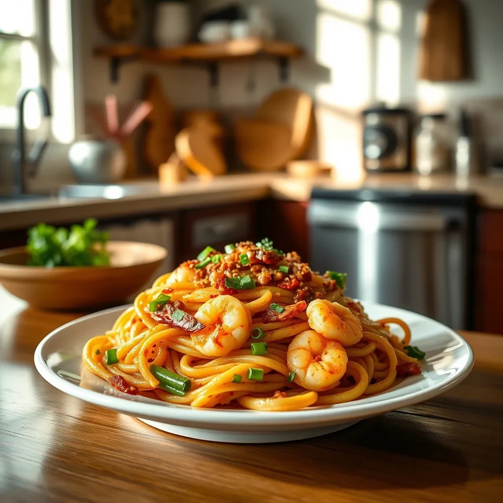 Shrimp Chow Mein Noodles recipe