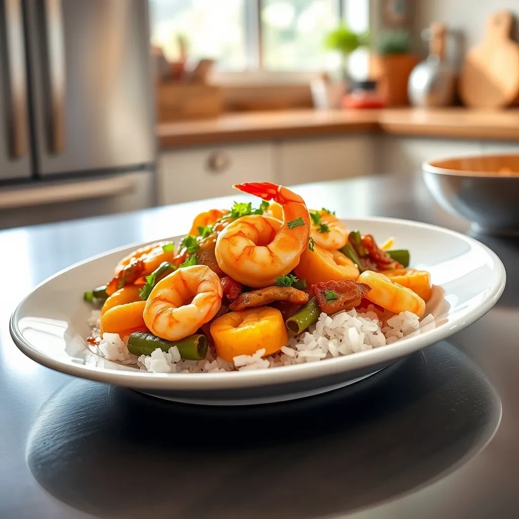 Shrimp Curry Stir-Fry recipe