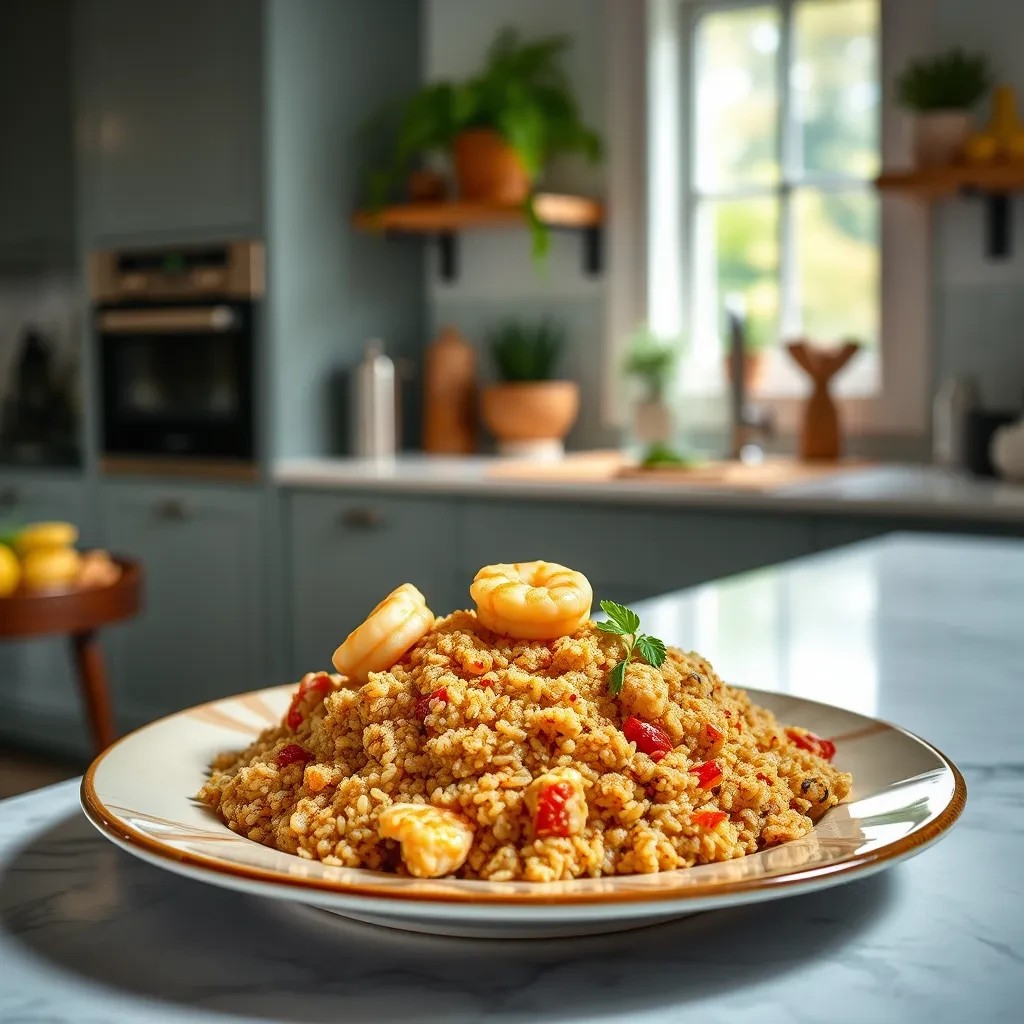 Quinoa Fried Shrimp recipe