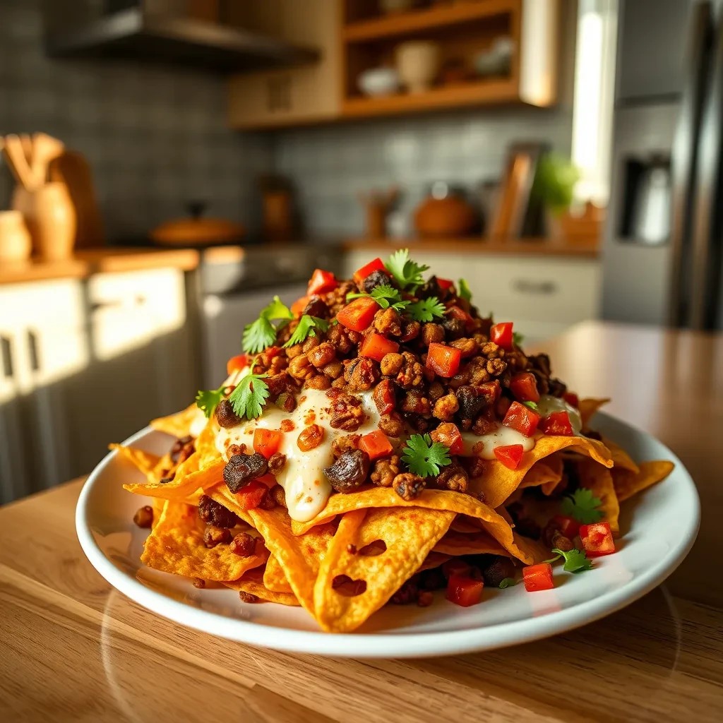 Spicy Lentil Nacho Platter recipe