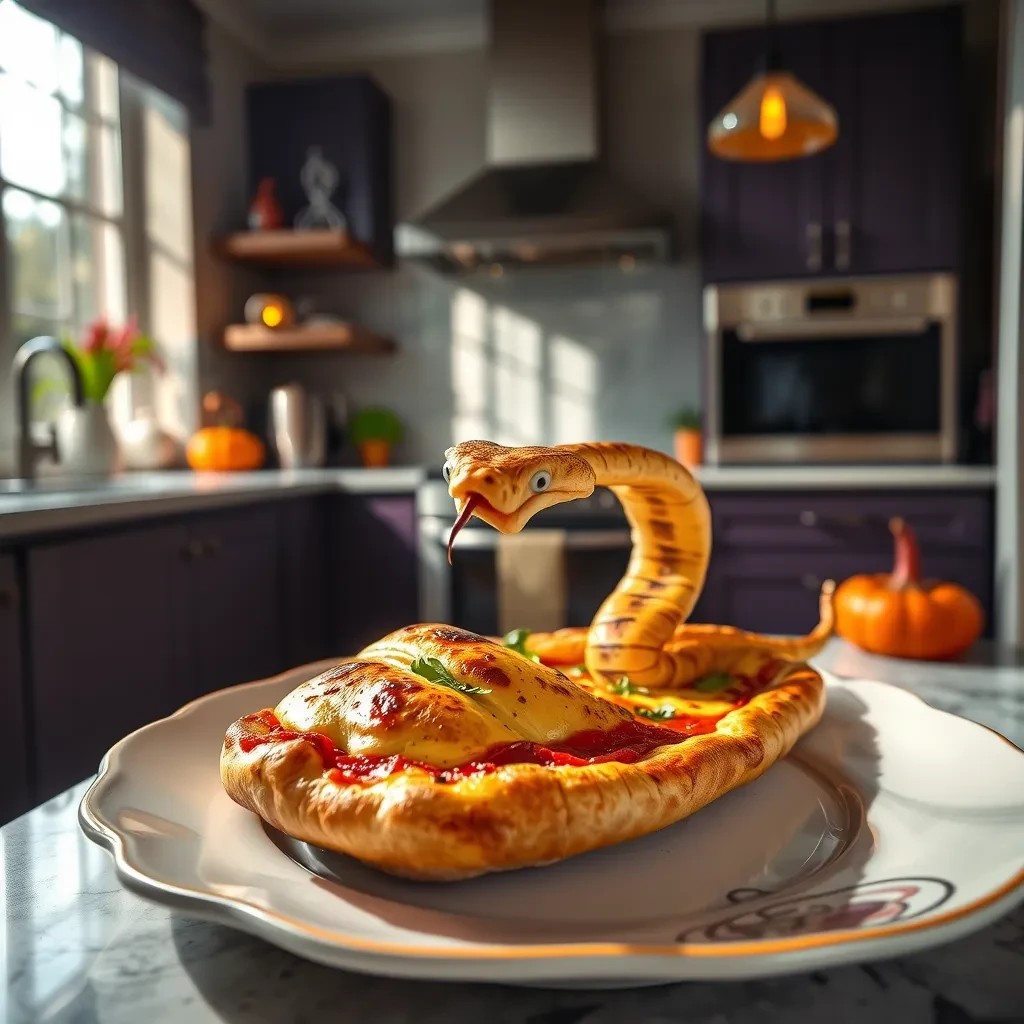 Halloween Calzone Snake recipe