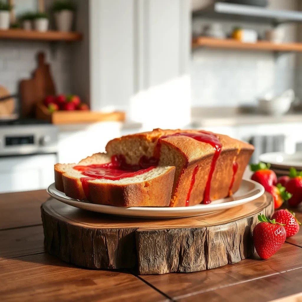 Strawberry Jam Bread Loaf recipe