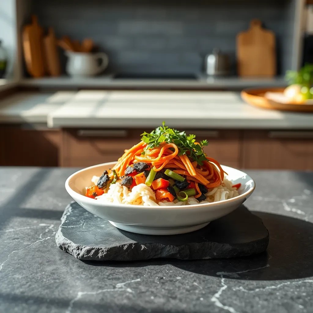 Vegetarian Bibimbap Bowl recipe